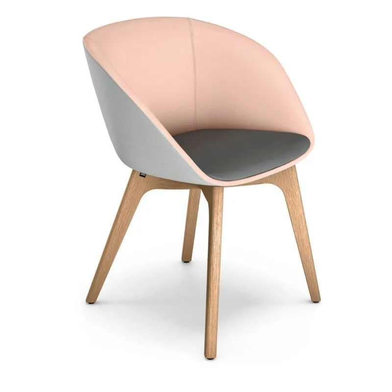 Sedus on spot cosy - uc-227 - Besucherstuhl - Sitz gepolstert - Holzgestell
